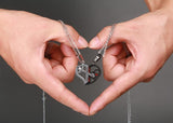 Pendant Love Necklace Set Lover Valentine Gifts Stainless Steel Chain Necklace thumbnail