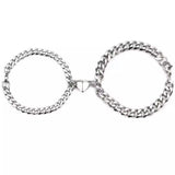 Couple Magnetic Buckle Bracelet Design Creative Chain Style Valentine Day Magnet Attraction Bracelet Couple Bracelet thumbnail