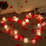 1.5M Artificial Rose Led Light String Romantic Valentine'S Day Proposal Glow Rose Mother'S Day Wedding Simulation Rose Light DIY thumbnail