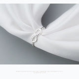 Symbolize Love Mobius Sterling Silver 925 Infinite Love Ring for Women Free Size Ring Fine Jewelry Valentine'S Gift thumbnail