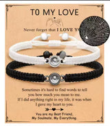 I Love You 100 Language Bracelet Couples Gifts for Girlfriend, My Love, Soulmate, Anniversary Valentines Day Birthday Bracelets thumbnail