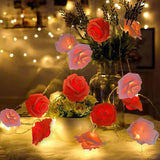 1.5M Artificial Rose Led Light String Romantic Valentine'S Day Proposal Glow Rose Mother'S Day Wedding Simulation Rose Light DIY thumbnail