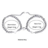 Couple Magnetic Buckle Bracelet Design Creative Chain Style Valentine Day Magnet Attraction Bracelet Couple Bracelet thumbnail