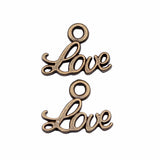 20Pcs 13X10Mm Antique Silver Color Love Word Charm Small Word Love Charm Tiny Love Charm for Jewelry Making thumbnail