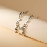 Couple Magnetic Buckle Bracelet Design Creative Chain Style Valentine Day Magnet Attraction Bracelet Couple Bracelet thumbnail