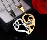 Pendant Love Necklace Set Lover Valentine Gifts Stainless Steel Chain Necklace thumbnail