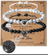 I Love You 100 Language Bracelet Couples Gifts for Girlfriend, My Love, Soulmate, Anniversary Valentines Day Birthday Bracelets thumbnail