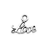 20Pcs 13X10Mm Antique Silver Color Love Word Charm Small Word Love Charm Tiny Love Charm for Jewelry Making thumbnail