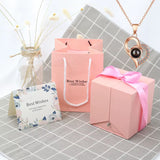 Love Projection Necklace with Luxury Rose Gifts Box for Girlfriend 2023 New Valentine Present 100 Languages I Love You Jewelry thumbnail