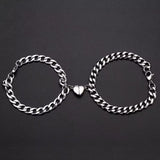 Couple Magnetic Buckle Bracelet Design Creative Chain Style Valentine Day Magnet Attraction Bracelet Couple Bracelet thumbnail