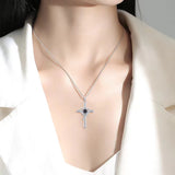 Languages I Love You Projection Necklace Pendant Love Cross Pendant Necklace Memorial Jewelry for Women thumbnail