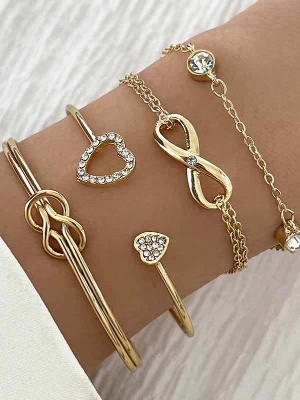 4Pcs Women'S Love Bracelet Set