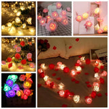 1.5M Artificial Rose Led Light String Romantic Valentine'S Day Proposal Glow Rose Mother'S Day Wedding Simulation Rose Light DIY thumbnail