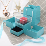 Love Projection Necklace with Luxury Rose Gifts Box for Girlfriend 2023 New Valentine Present 100 Languages I Love You Jewelry thumbnail