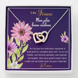 To My Love Wife Gift Necklaces New Stainless Steel Metal Women Love Double Heart Pendant Necklace Fashion Jewelry Dropshipping thumbnail