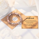 I Love You 100 Language Bracelet Couples Gifts for Girlfriend, My Love, Soulmate, Anniversary Valentines Day Birthday Bracelets thumbnail