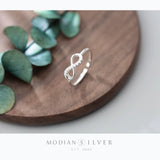 Symbolize Love Mobius Sterling Silver 925 Infinite Love Ring for Women Free Size Ring Fine Jewelry Valentine'S Gift thumbnail